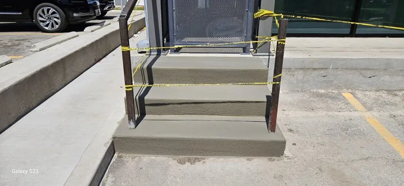 Front-entry step replacement by Lucky’s Concrete in Port St. Lucie